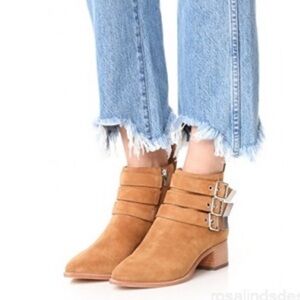 NWT Loeffler Randall Nash Suede Ankle Boots Size 6